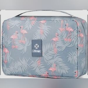 Blue Flamingo Travel Cosmetic Bag